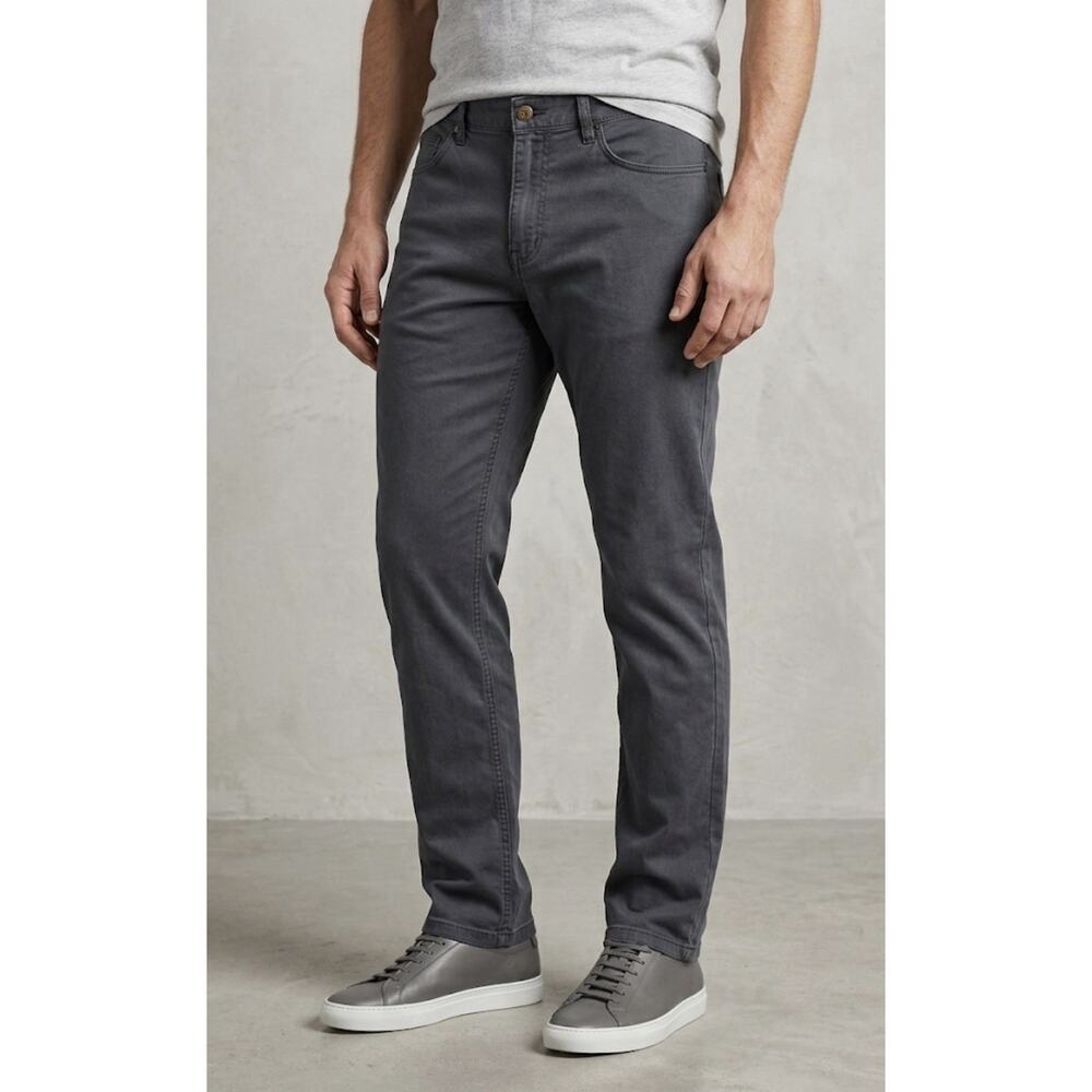 English Laundry Men’s 5-Pocket Stretch Chino Tech Straight Leg Pants Black 40x29